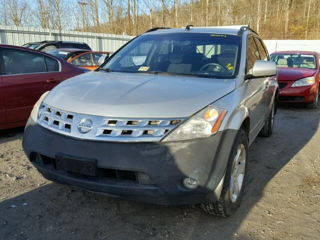 JN8AZ08W83W224254 - 2003 NISSAN MURANO SL SILVER photo 2