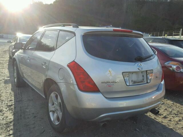 JN8AZ08W83W224254 - 2003 NISSAN MURANO SL SILVER photo 3