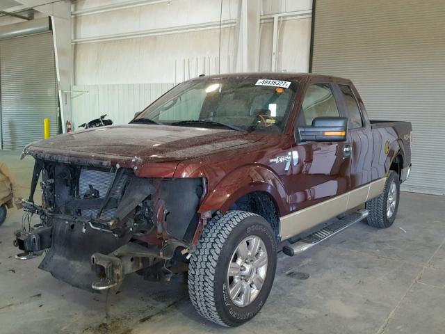 1FTPX14V79KC16404 - 2009 FORD F150 SUPER MAROON photo 2