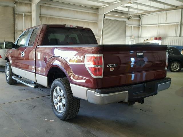 1FTPX14V79KC16404 - 2009 FORD F150 SUPER MAROON photo 3