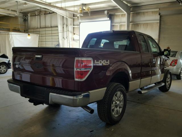 1FTPX14V79KC16404 - 2009 FORD F150 SUPER MAROON photo 4