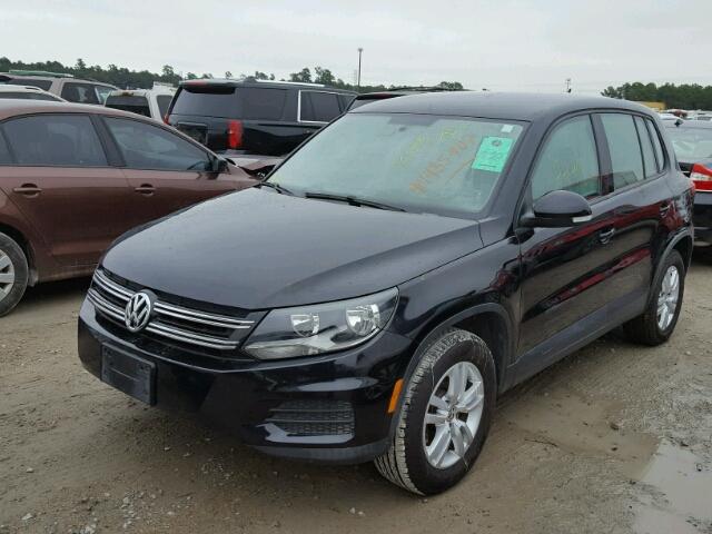 WVGBV3AX7EW572755 - 2014 VOLKSWAGEN TIGUAN S BLACK photo 2