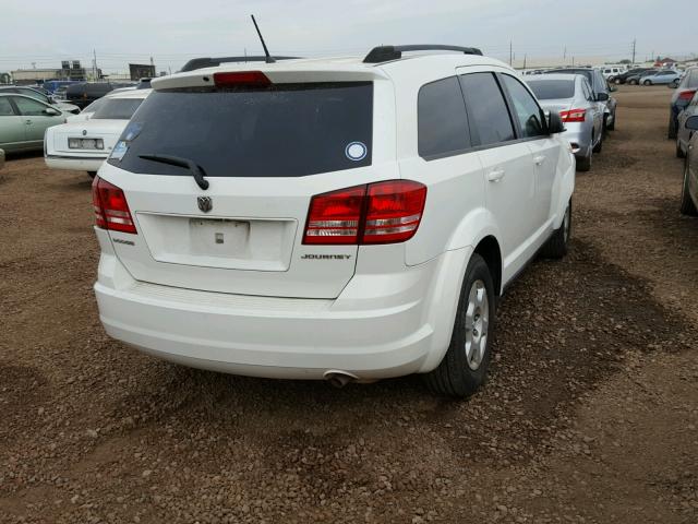 3D4GG47B09T526396 - 2009 DODGE JOURNEY SE WHITE photo 4