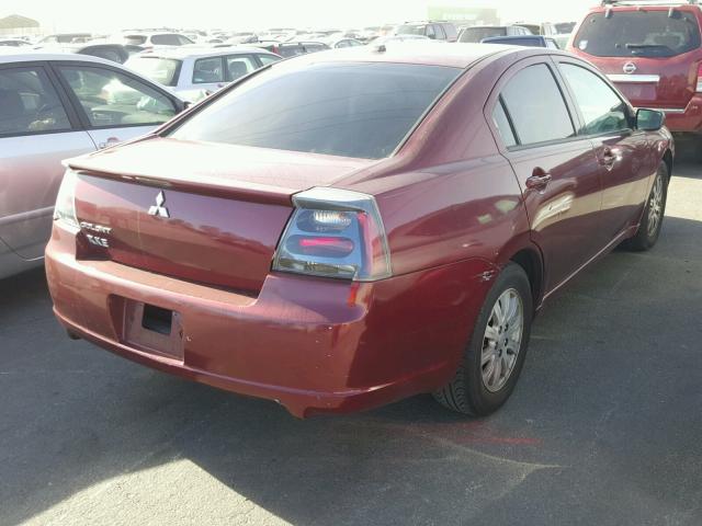 4A3AB56F47E041572 - 2007 MITSUBISHI GALANT ES MAROON photo 4