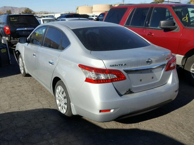 3N1AB7AP5FY222800 - 2015 NISSAN SENTRA S SILVER photo 3