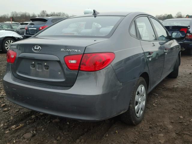 KMHDU46D39U682591 - 2009 HYUNDAI ELANTRA GL CHARCOAL photo 4