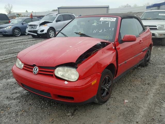 3VWCB61E5XM810748 - 1999 VOLKSWAGEN CABRIO GL RED photo 2