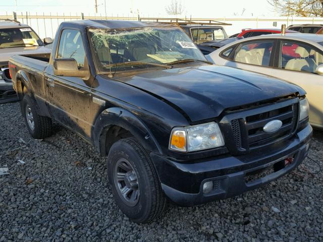 1FTYR10U47PA47728 - 2007 FORD RANGER BLACK photo 1