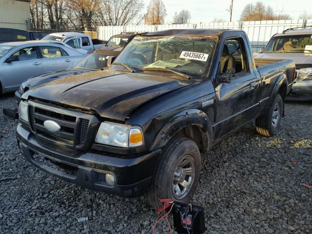 1FTYR10U47PA47728 - 2007 FORD RANGER BLACK photo 2