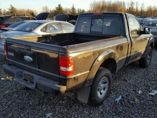 1FTYR10U47PA47728 - 2007 FORD RANGER BLACK photo 4