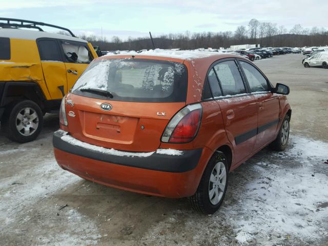 KNADE243796587209 - 2009 KIA RIO 5 SX ORANGE photo 4