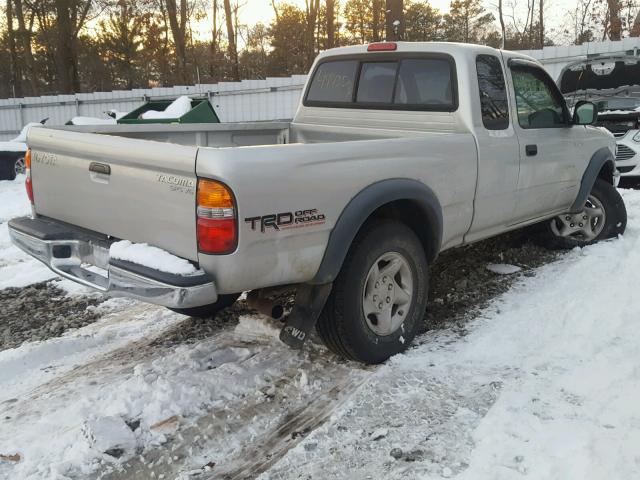 5TEWN72N24Z386066 - 2004 TOYOTA TACOMA XTR GRAY photo 4