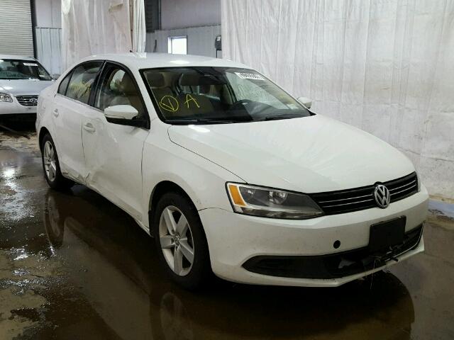 3VWLL7AJ8EM307924 - 2014 VOLKSWAGEN JETTA TDI WHITE photo 1