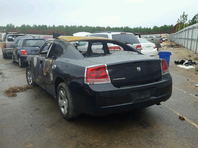 2B3KA43R78H166614 - 2008 DODGE CHARGER BLACK photo 3