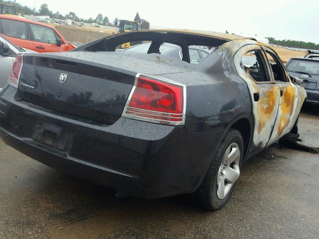 2B3KA43R78H166614 - 2008 DODGE CHARGER BLACK photo 4