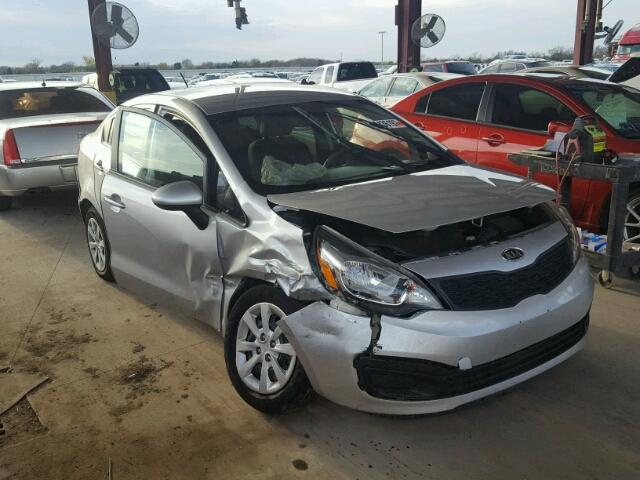 KNADM4A36D6104921 - 2013 KIA RIO LX SILVER photo 1