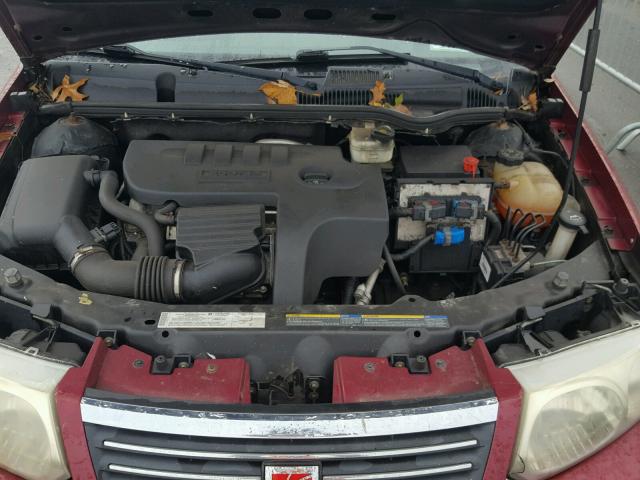 1G8AL58FX6Z128746 - 2006 SATURN ION LEVEL MAROON photo 7