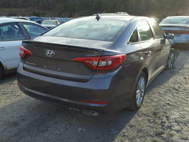 5NPE24AF4HH569457 - 2017 HYUNDAI SONATA SE GRAY photo 4