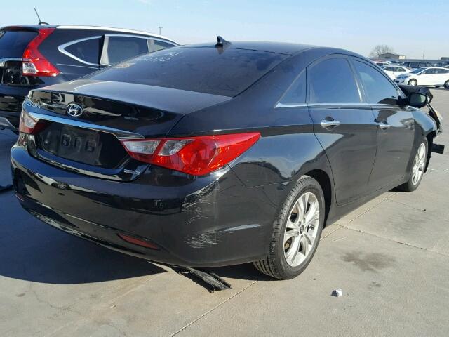 5NPEC4AC8BH012299 - 2011 HYUNDAI SONATA SE BLACK photo 4