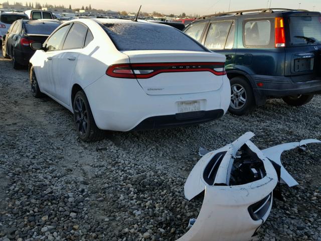 1C3CDFAA7GD608178 - 2016 DODGE DART SE WHITE photo 3