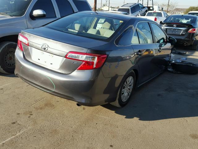 4T4BF1FK6DR310255 - 2013 TOYOTA CAMRY L GRAY photo 4