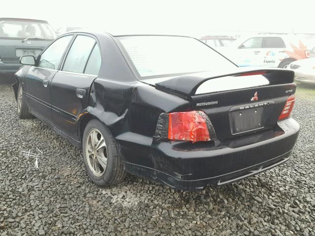 4A3AA46H51E158857 - 2001 MITSUBISHI GALANT ES BLACK photo 3