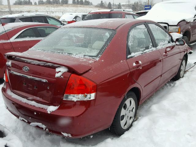 KNAFE121285509333 - 2008 KIA SPECTRA EX RED photo 4