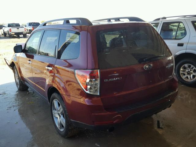JF2SH64689H794734 - 2009 SUBARU FORESTER 2 BURGUNDY photo 3