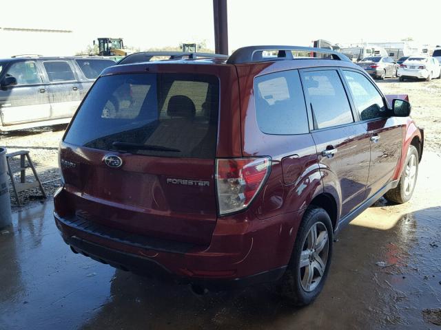 JF2SH64689H794734 - 2009 SUBARU FORESTER 2 BURGUNDY photo 4