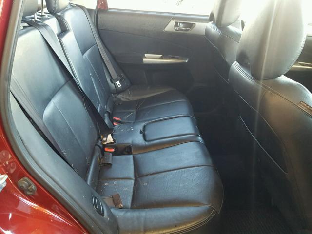 JF2SH64689H794734 - 2009 SUBARU FORESTER 2 BURGUNDY photo 6