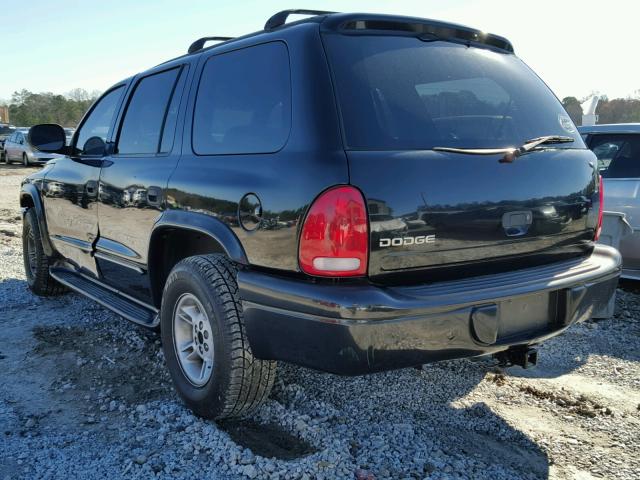 1B4HR28Z8YF296978 - 2000 DODGE DURANGO BLACK photo 3