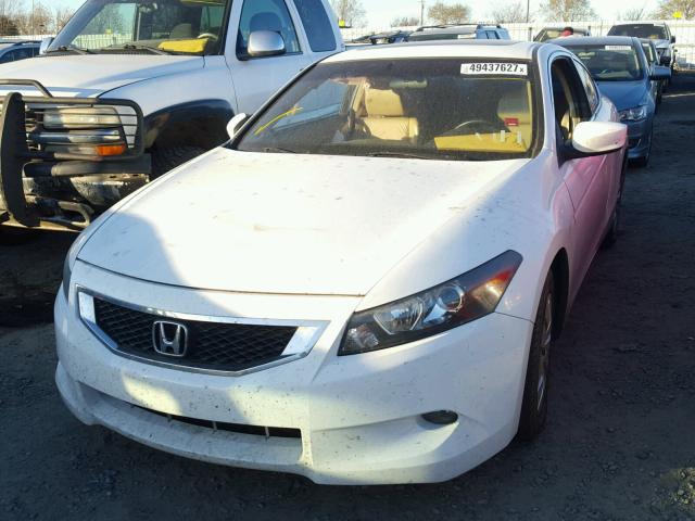 1HGCS2B82AA001816 - 2010 HONDA ACCORD EXL WHITE photo 2