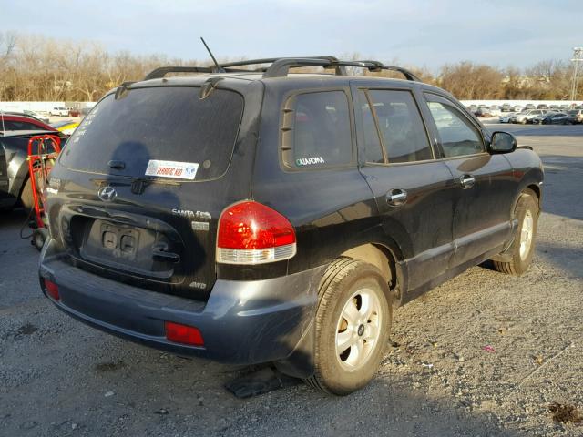 KM8SC73E45U860236 - 2005 HYUNDAI SANTA FE G BLACK photo 4