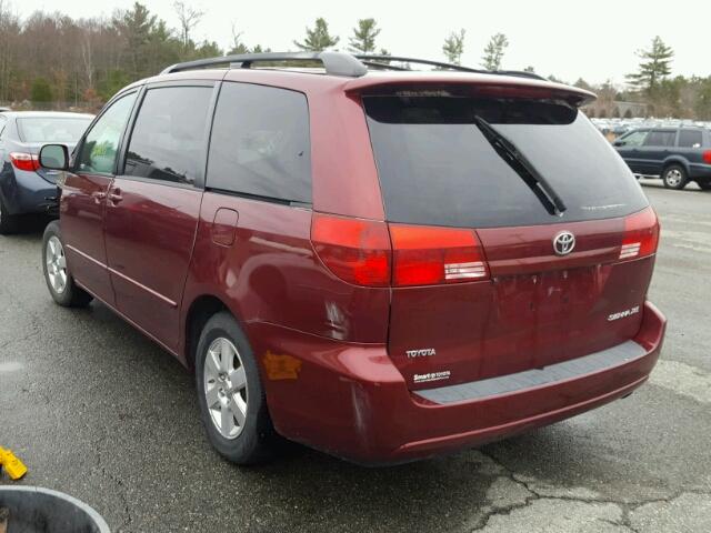 5TDZA22C54S204920 - 2004 TOYOTA SIENNA XLE RED photo 3