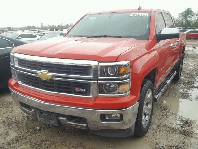 3GCUKSEC6EG152894 - 2014 CHEVROLET SILVERADO RED photo 2