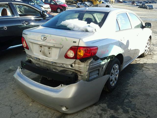 1NXBU4EE0AZ233360 - 2010 TOYOTA COROLLA BA SILVER photo 4