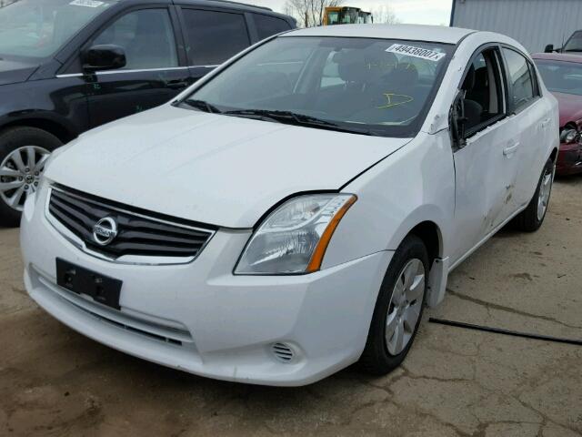 3N1AB6AP0AL605057 - 2010 NISSAN SENTRA WHITE photo 2