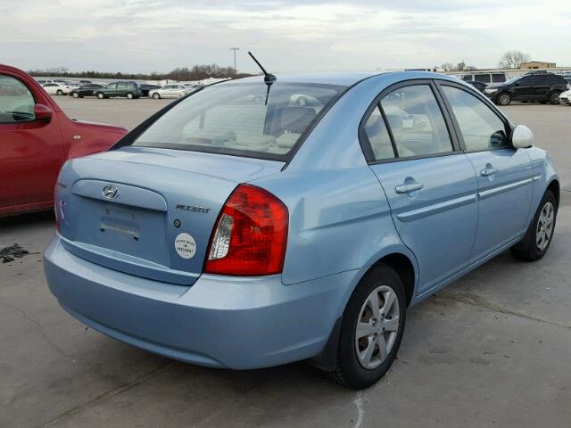 KMHCN46CX9U285959 - 2009 HYUNDAI ACCENT GLS BLUE photo 4