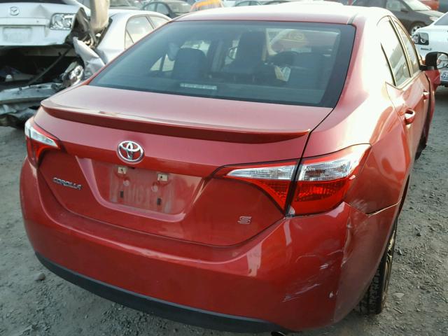 5YFBURHE1GP421727 - 2016 TOYOTA COROLLA L RED photo 4