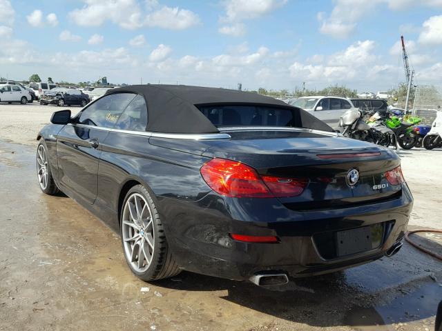 WBALZ3C59CDL71535 - 2012 BMW 650 I BLACK photo 3