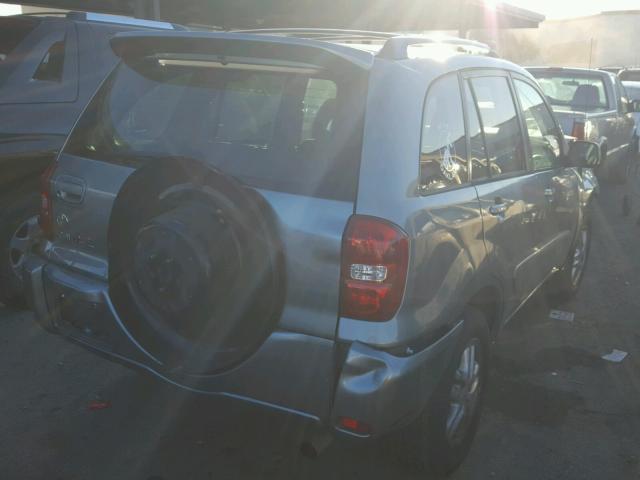 JTEGD20V540005285 - 2004 TOYOTA RAV4 GRAY photo 4