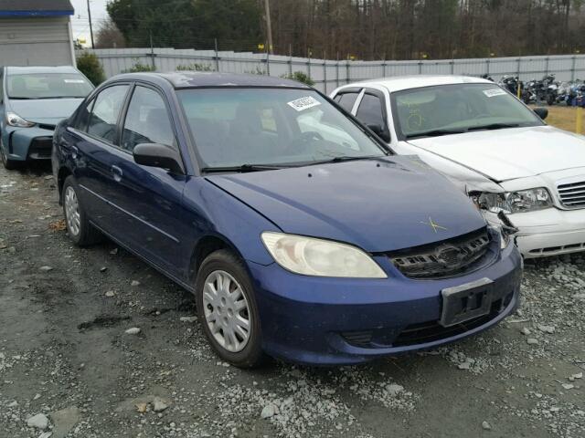 2HGES165X4H617157 - 2004 HONDA CIVIC LX BLUE photo 1