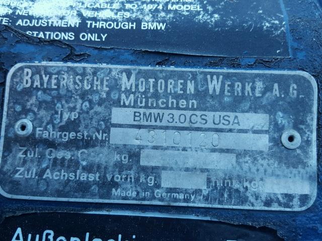 4310120 - 1974 BMW 3.0 CS BLUE photo 10
