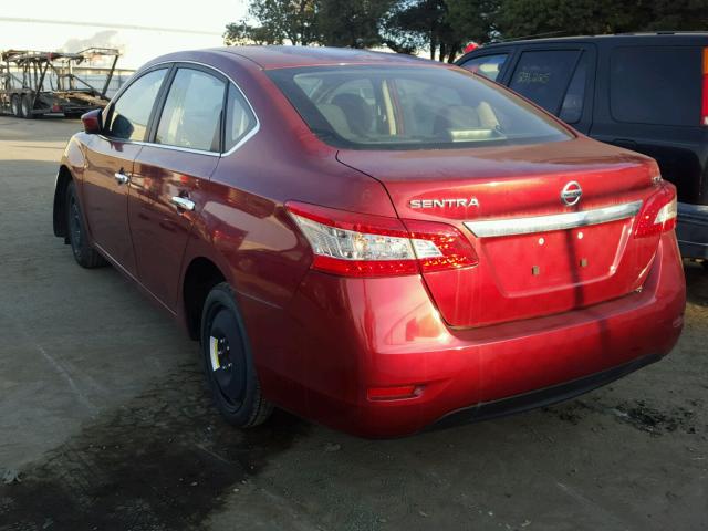 3N1AB7AP1FL656404 - 2015 NISSAN SENTRA S RED photo 3