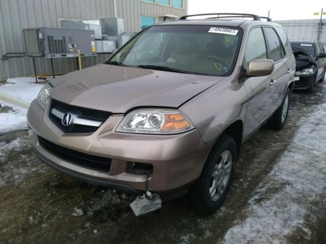 2HNYD18694H002735 - 2004 ACURA MDX TOURIN BEIGE photo 2