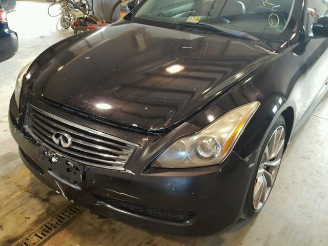 JNKCV64E29M602250 - 2009 INFINITI G37 BASE BLACK photo 9