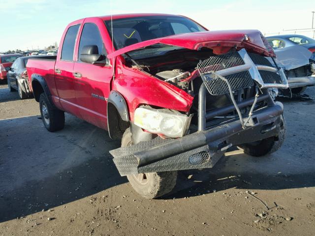 3D7KU28D54G275113 - 2004 DODGE RAM 2500 S RED photo 1