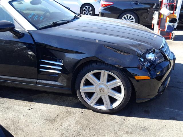 1C3AN69L65X025431 - 2005 CHRYSLER CROSSFIRE BLACK photo 9