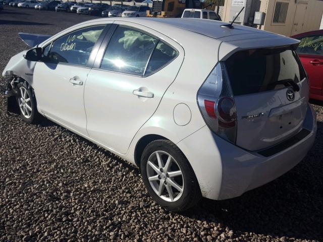 JTDKDTB34D1550808 - 2013 TOYOTA PRIUS C WHITE photo 3