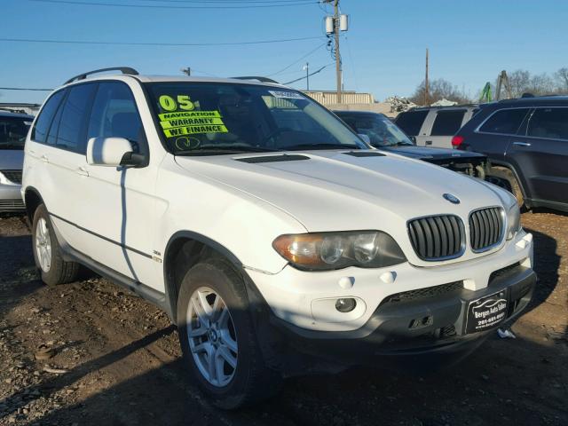 5UXFA13535LY06357 - 2005 BMW X5 3.0I WHITE photo 1